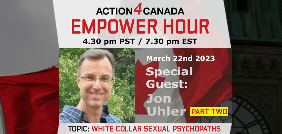 Next up: Jon Uhler, MS, LPC, CCTP, CSOTP, joins Tanya again on the Empower Hour for Part 2 of the discussion on ‘White Collar Sexual Psychopaths,’ AKA sexual deviants.
